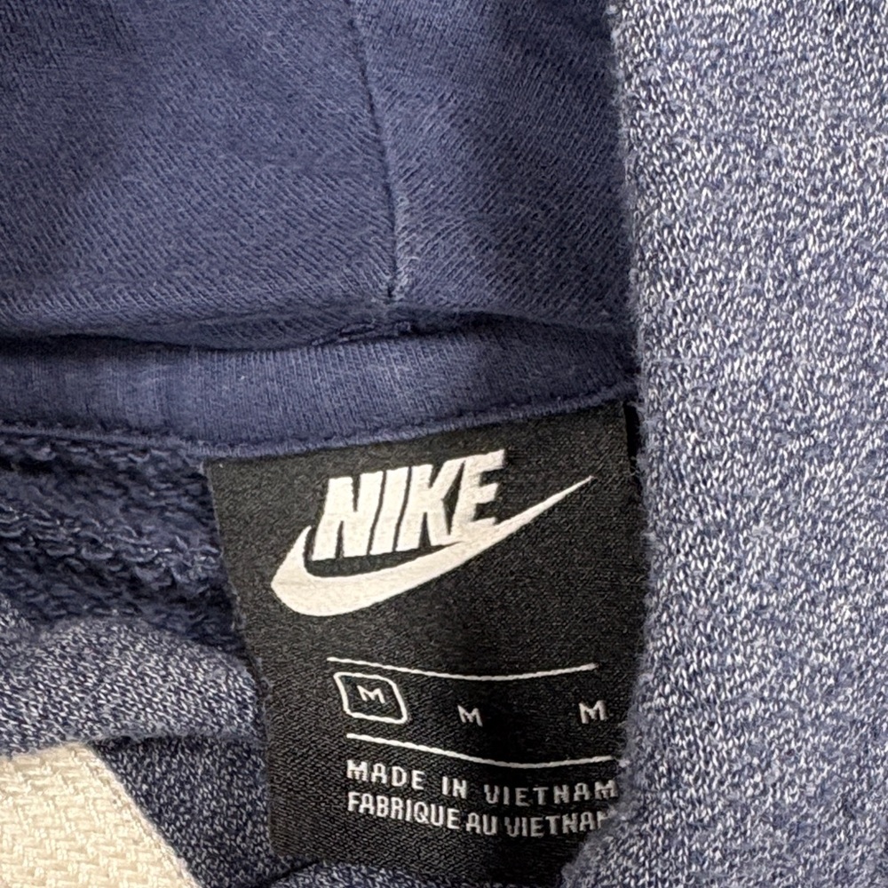 Nike Men's Dark Blue Hoodie with Red Logo - Picture 3 of 5